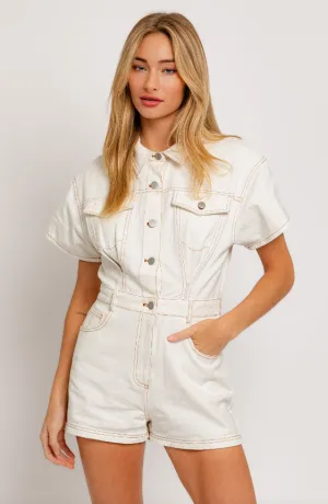 Madison Kurzarm-Denim-Overall