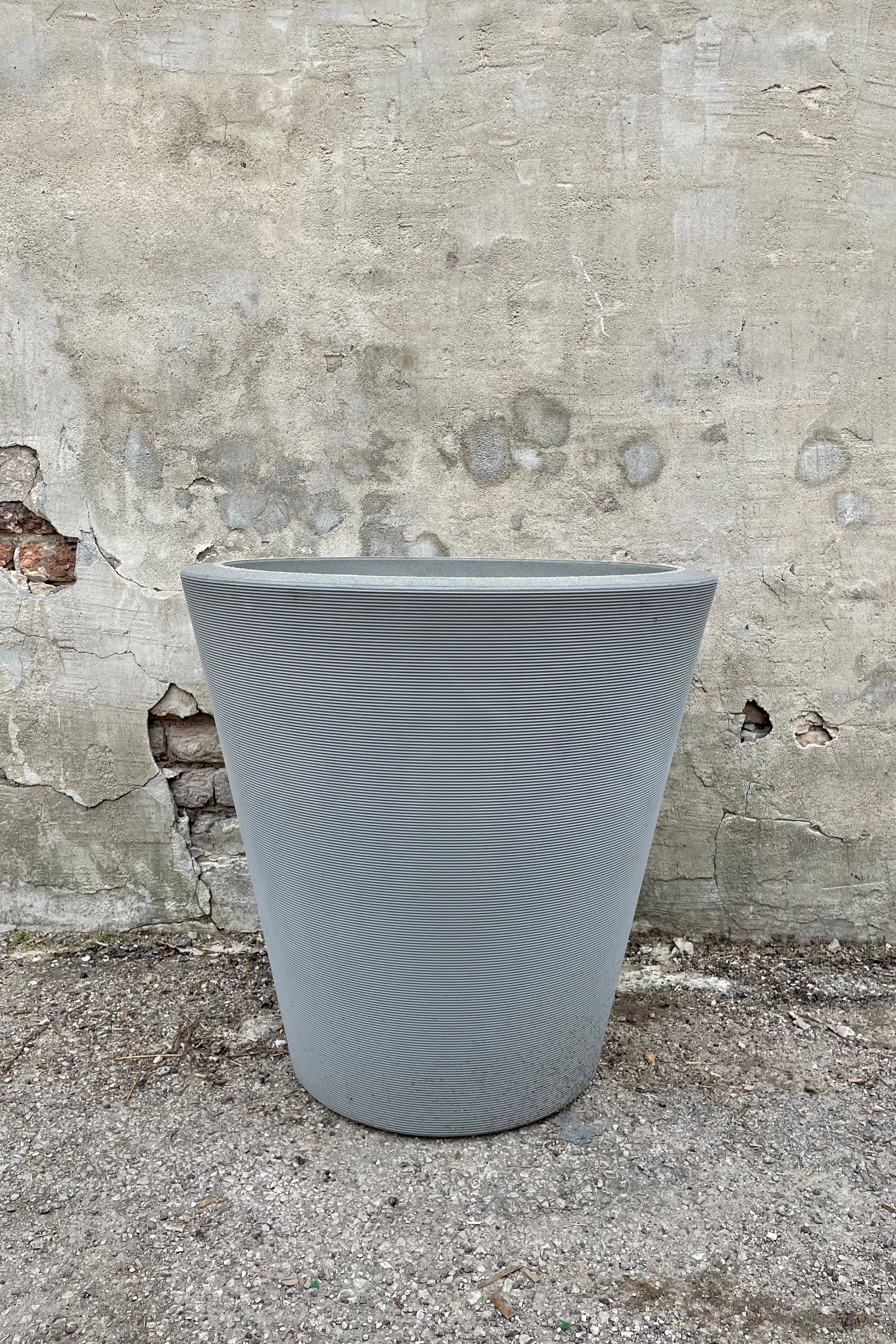 Madison Weathered Grey-Stone Planter 26",indoor flower container
