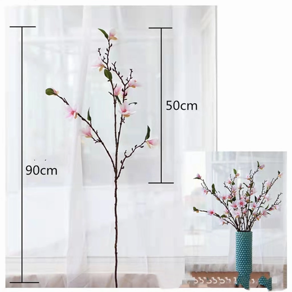 Magnolia 10 Heads Artificial Silk Flower Stem White MAGNOLIA005,dried artificial flower
