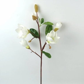 Magnolia Artificial Silk Flower 68cm White MAGNOLIA0013,dried artificial flower