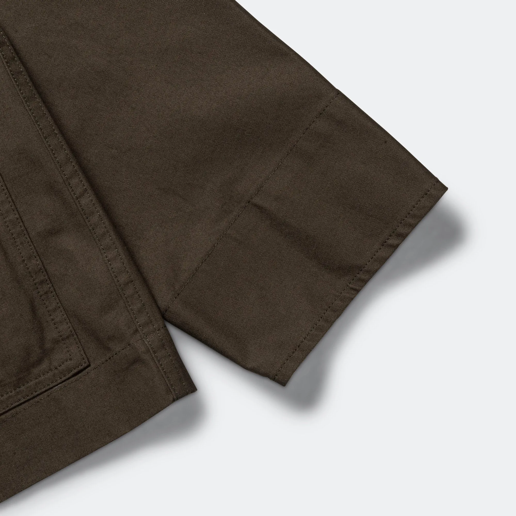 Margaret Howell Kleidung Raglan Jacke - Kompakte Baumwoll-Canvas Uniform Grün