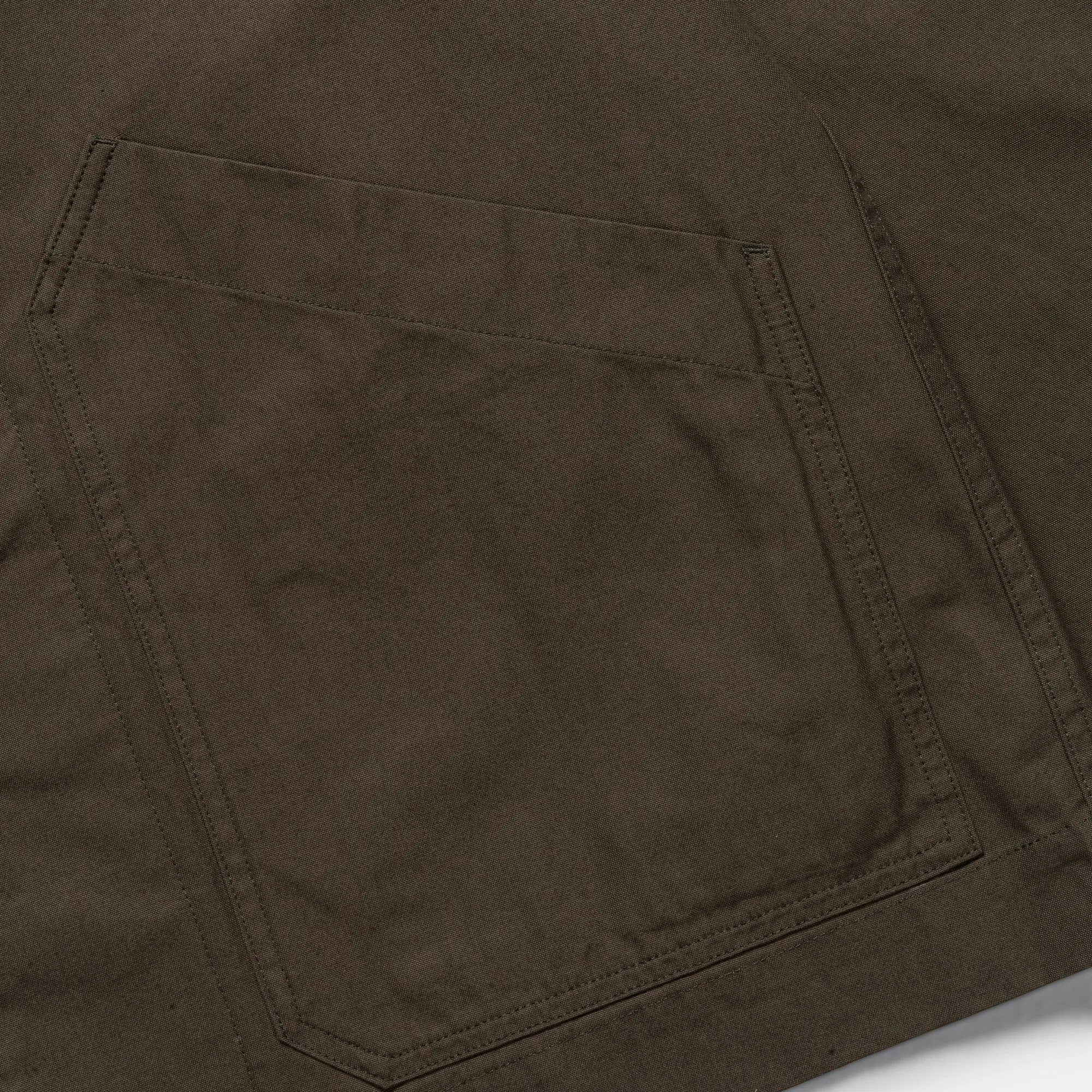 Margaret Howell Kleidung Raglan Jacke - Kompakte Baumwoll-Canvas Uniform Grün
