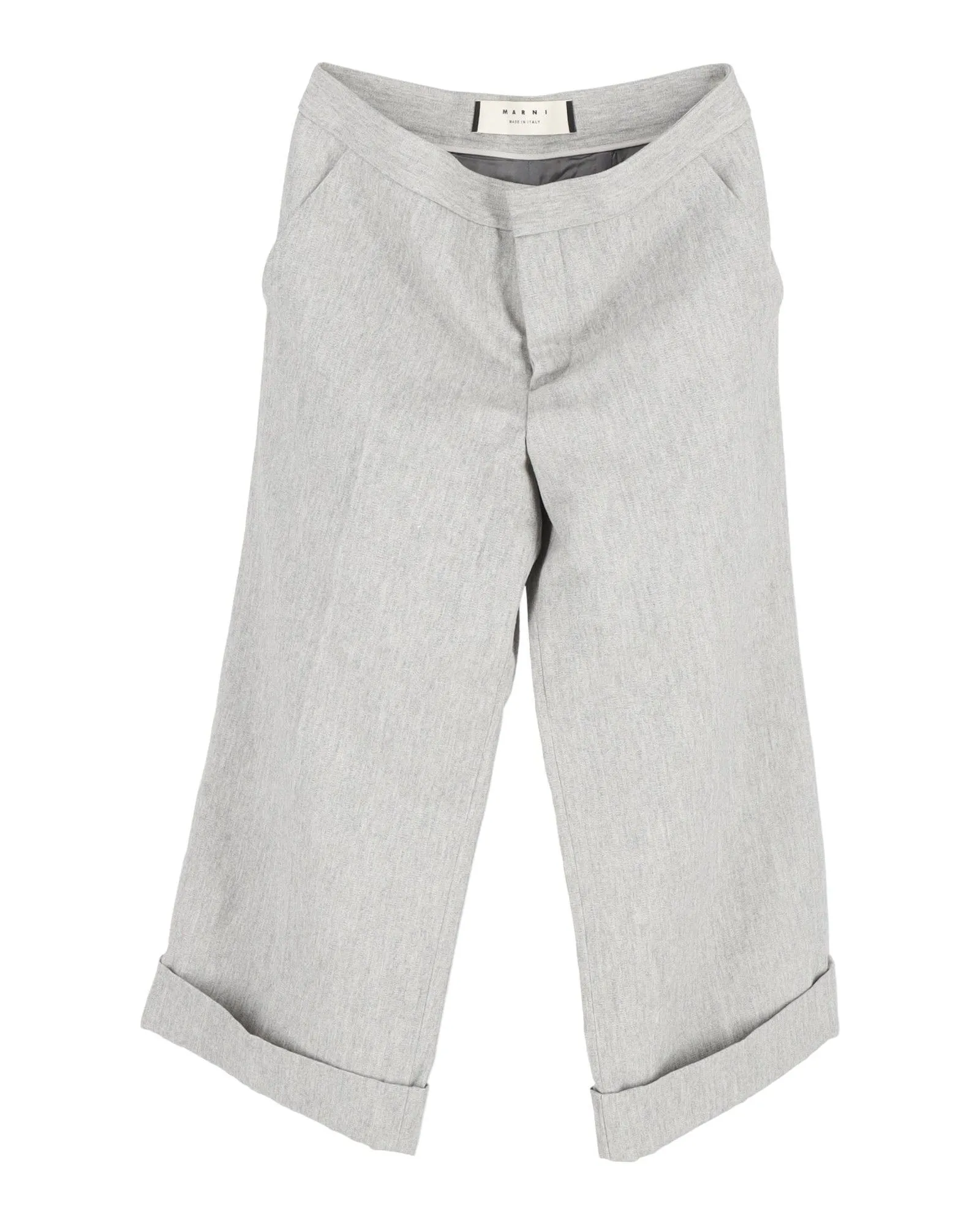 Marni Hosen mit umgeschlagenem Saum in Grau Cupro