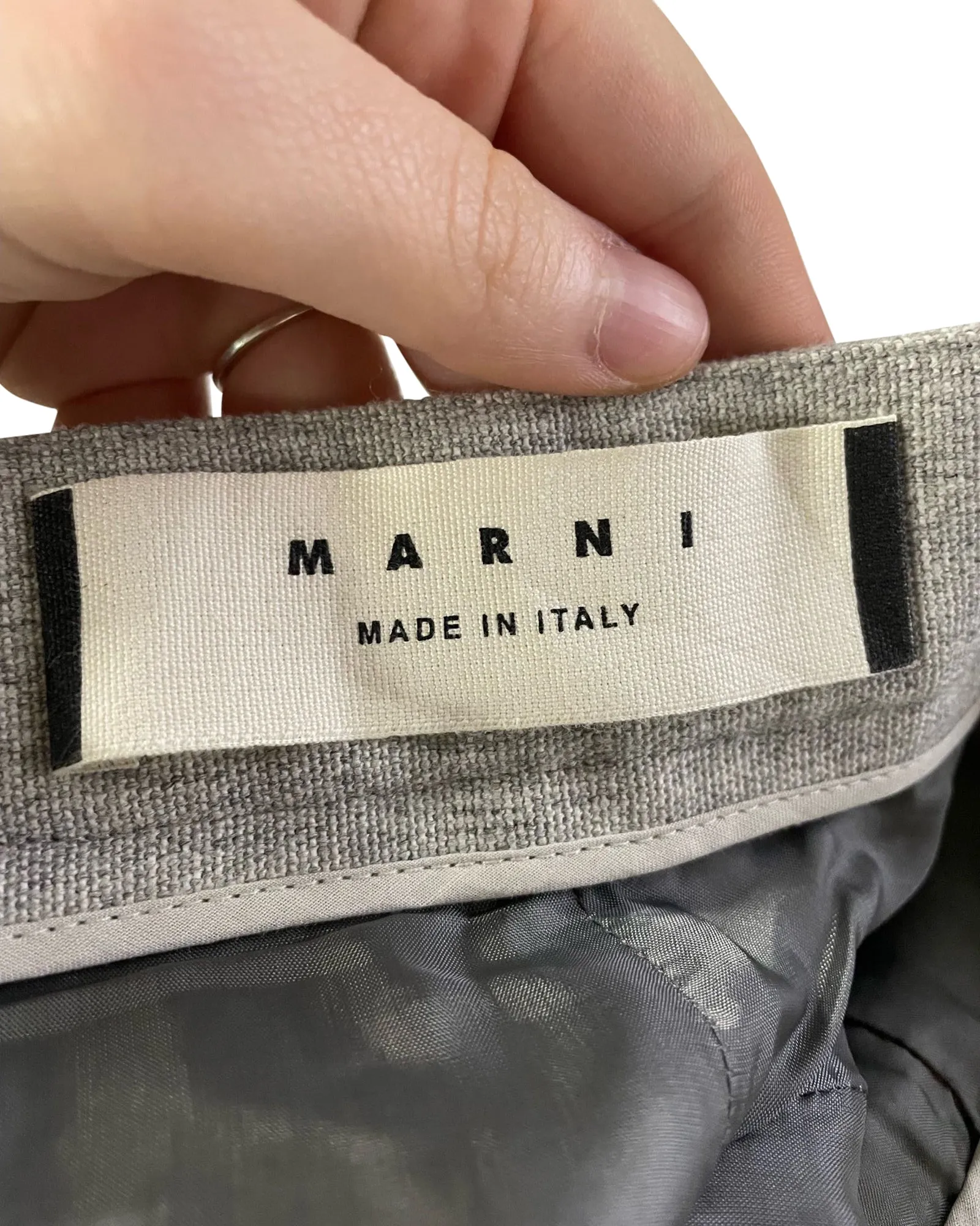 Marni Hosen mit umgeschlagenem Saum in Grau Cupro