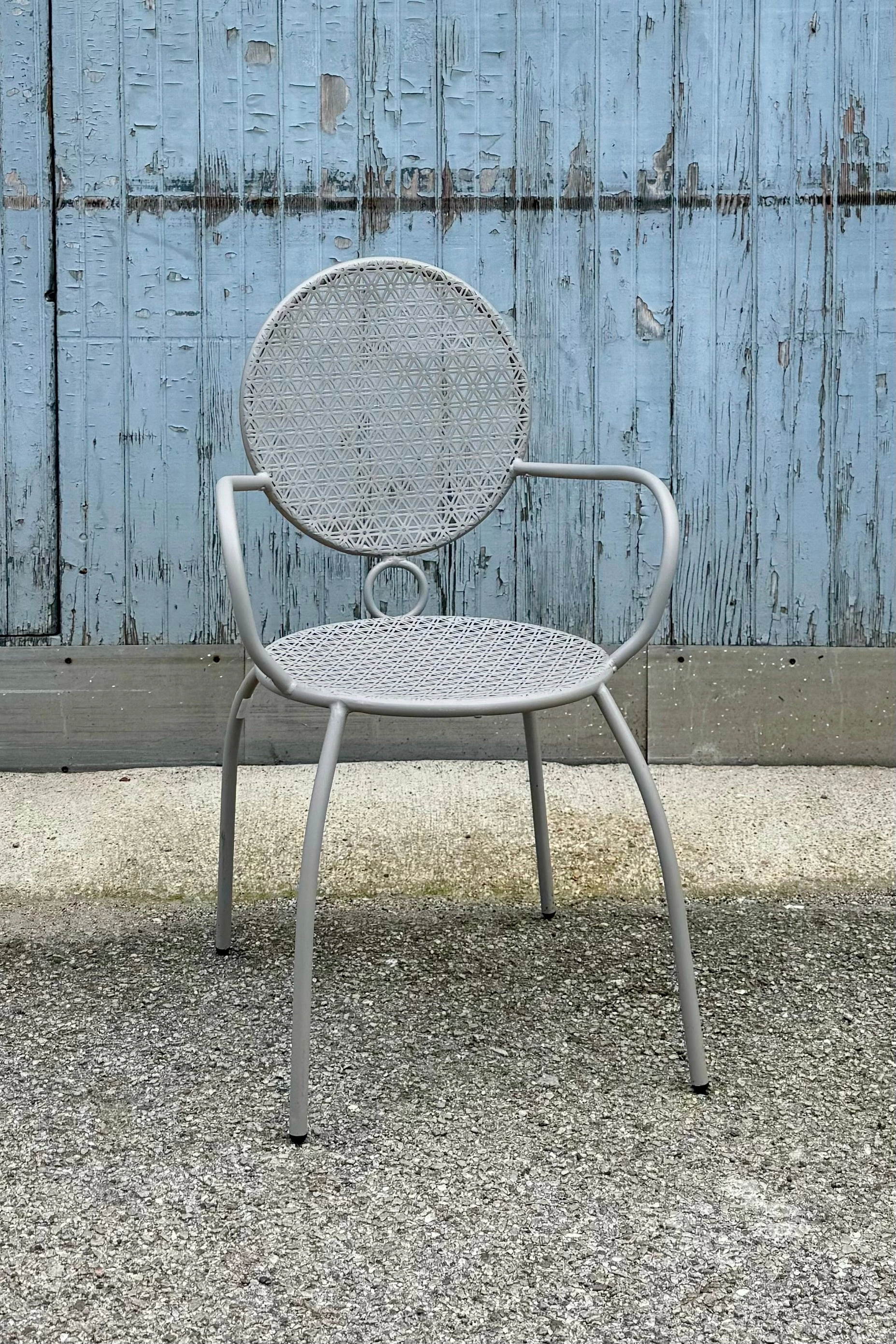 Martini Iron Stackable Bistro Chair Greyhound