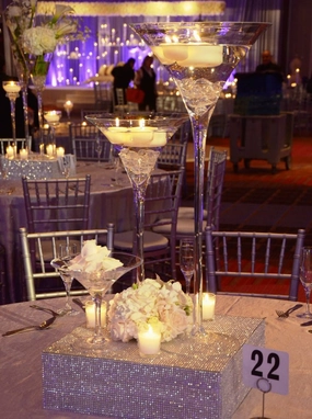 Martini Vase 20"x10" Clear Glass,aesthetic flower vase
