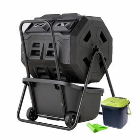 Maze 160L Roto Twin Composter (Mega Bundle),gardening tools set