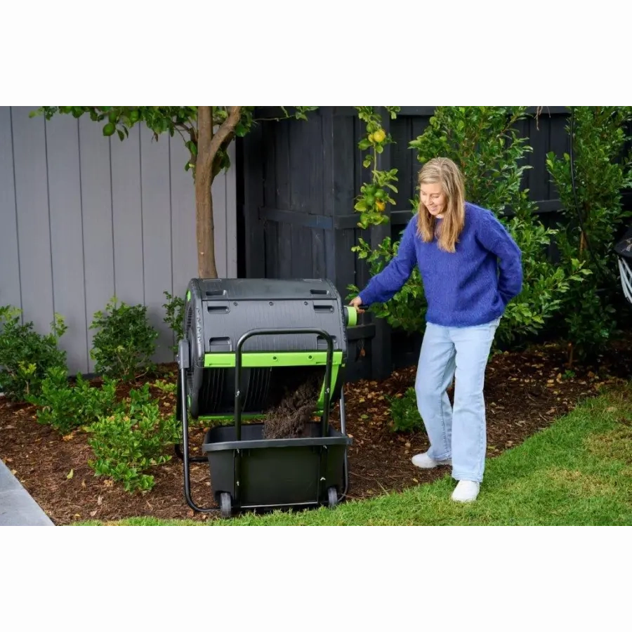 Maze 180l Geared Twin Tumbler (Mega Bundle, 9l Caddy)