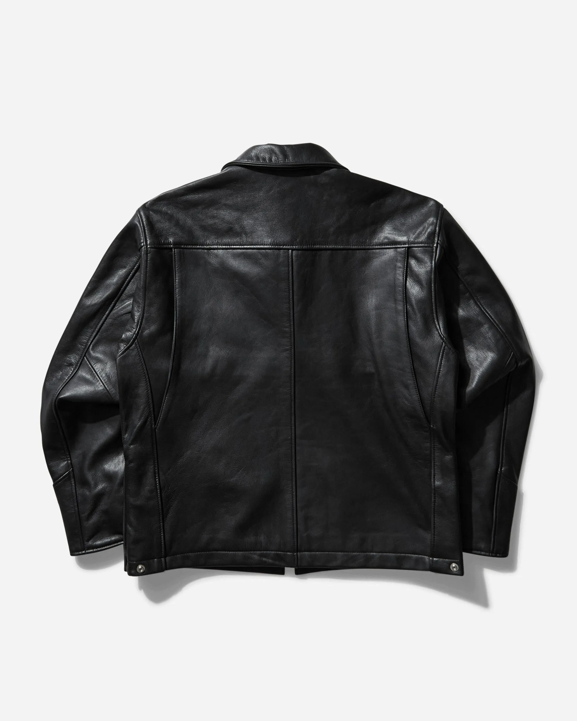 Herren Leder PM Jacke Schwarz