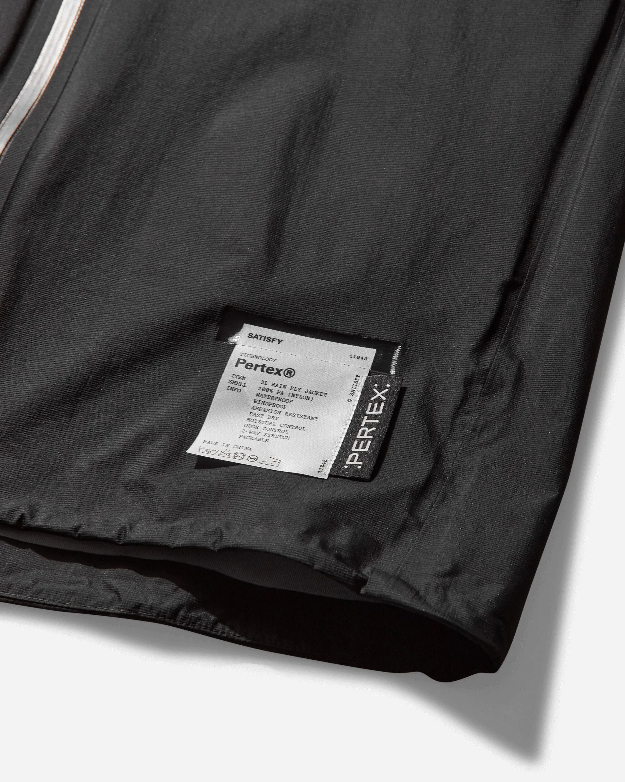 Herren Pertex 3L Fly Regenjacke Schwarz