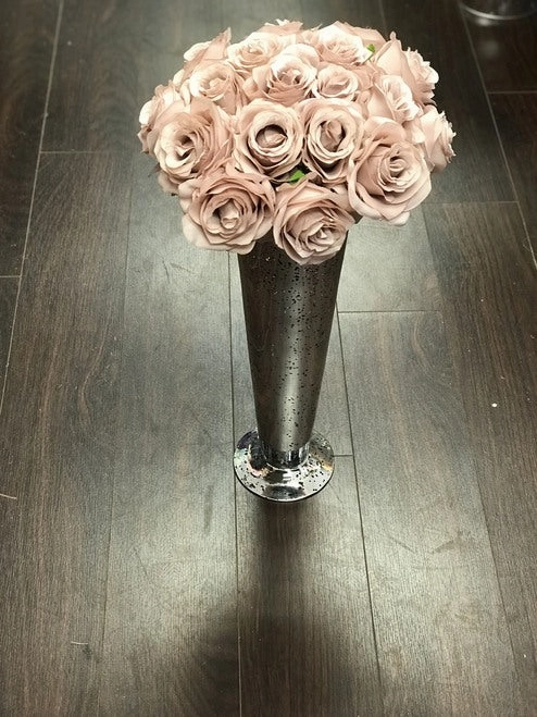 MERCURY GOLD 16" PILSNER TRUMPET CONE VASE