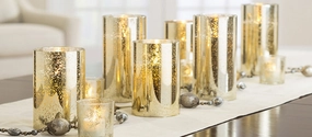 Mercury Gold 4"x10"H Cylinder Vase,aesthetic flower vase