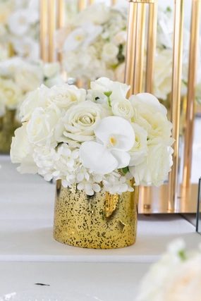 Mercury Gold 5" Cylinder Vase Machine made mm,aesthetic flower vase