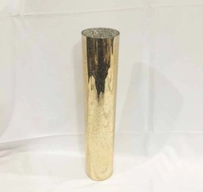 Mercury Gold Cylinder Vase 16"x4" wedding centrepieces,aesthetic flower vase