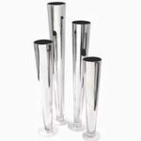 Mercury Silver Trumpet 32" Cone Vase,aesthetic flower vase