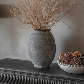 Midnight Stone Urn Vase 43cm,hand-painted ceramic vase