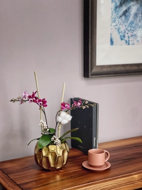 Mini Gilded Orchid,funeral flower decor