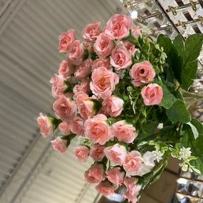 Mini rose Bunch Pink artificial flower bouquet  