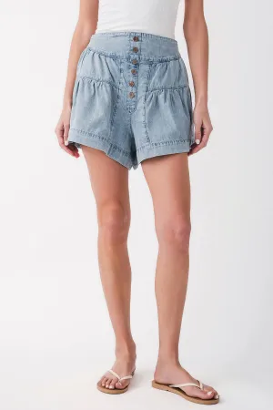Miou Muse Denim Etagere Shorts