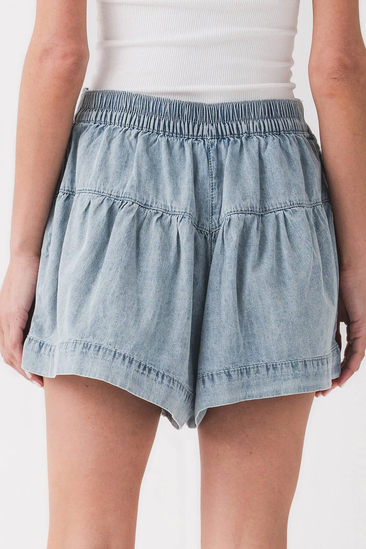 Miou Muse Denim Etagere Shorts