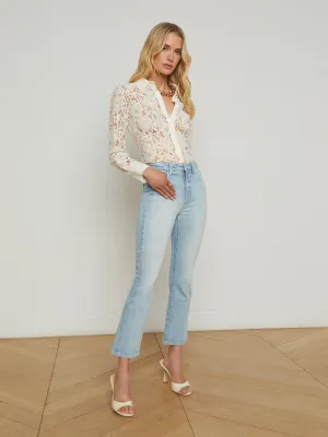 Mira Bootcut-Jeans im Cropped-Schnitt