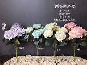 Mixed Purple/lilac Roses Artificial Flower with filler realistic flower bouquet  