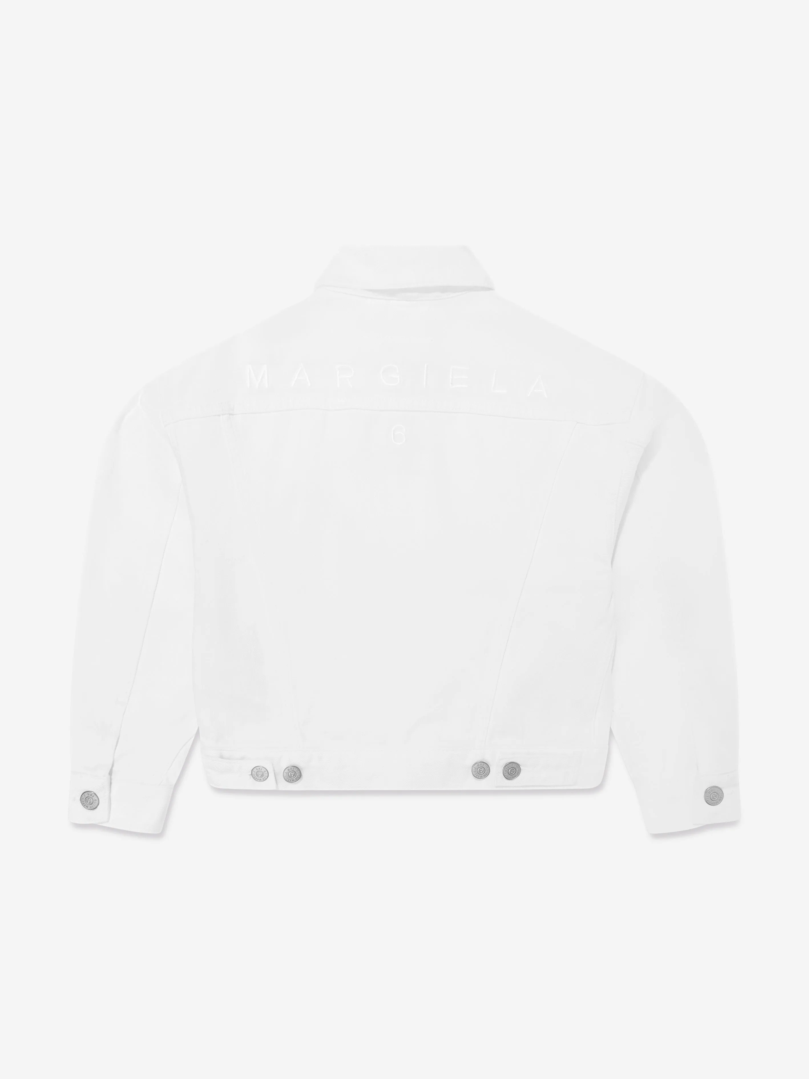 MM6 Maison Margiela Kinder-Denimjacke in Elfenbein