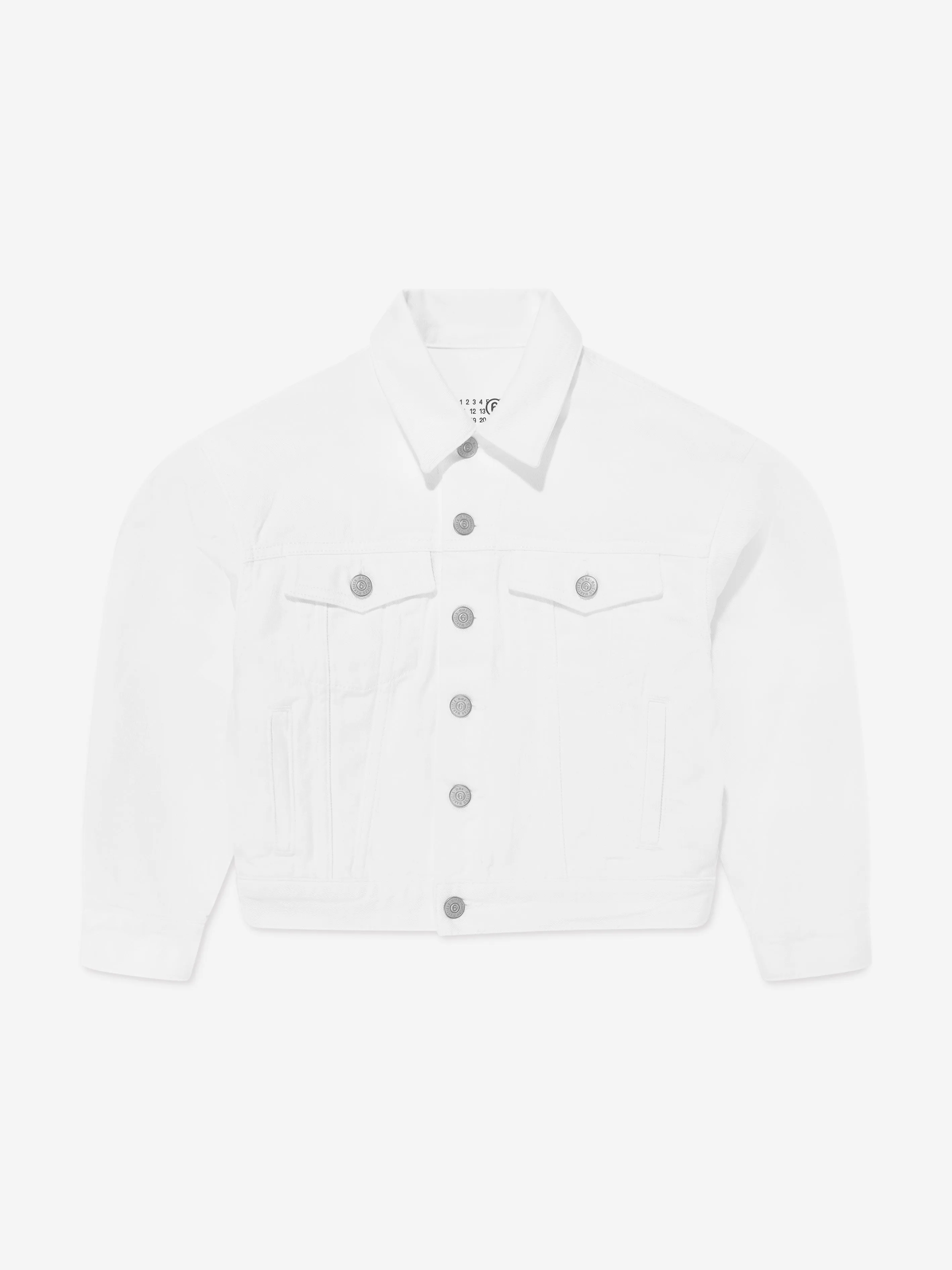 MM6 Maison Margiela Kinder-Denimjacke in Elfenbein