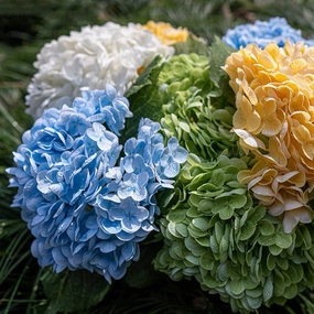 Moist Touch Real Touch Hydrangea ( blue) artificial flower bouquet  