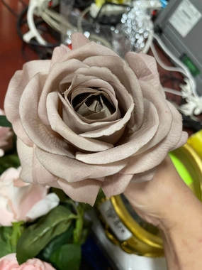 Moist Touch Real Touch Open Rose (mauve) realistic flower bouquet  