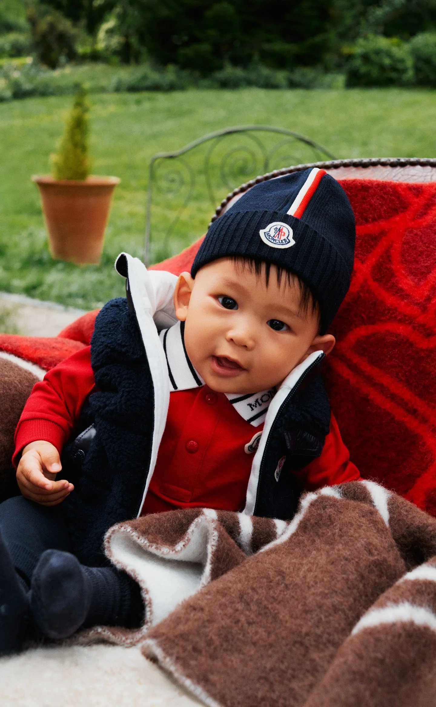Moncler Enfant Baby Boys Daunengefütterte Odal-Weste in Marine