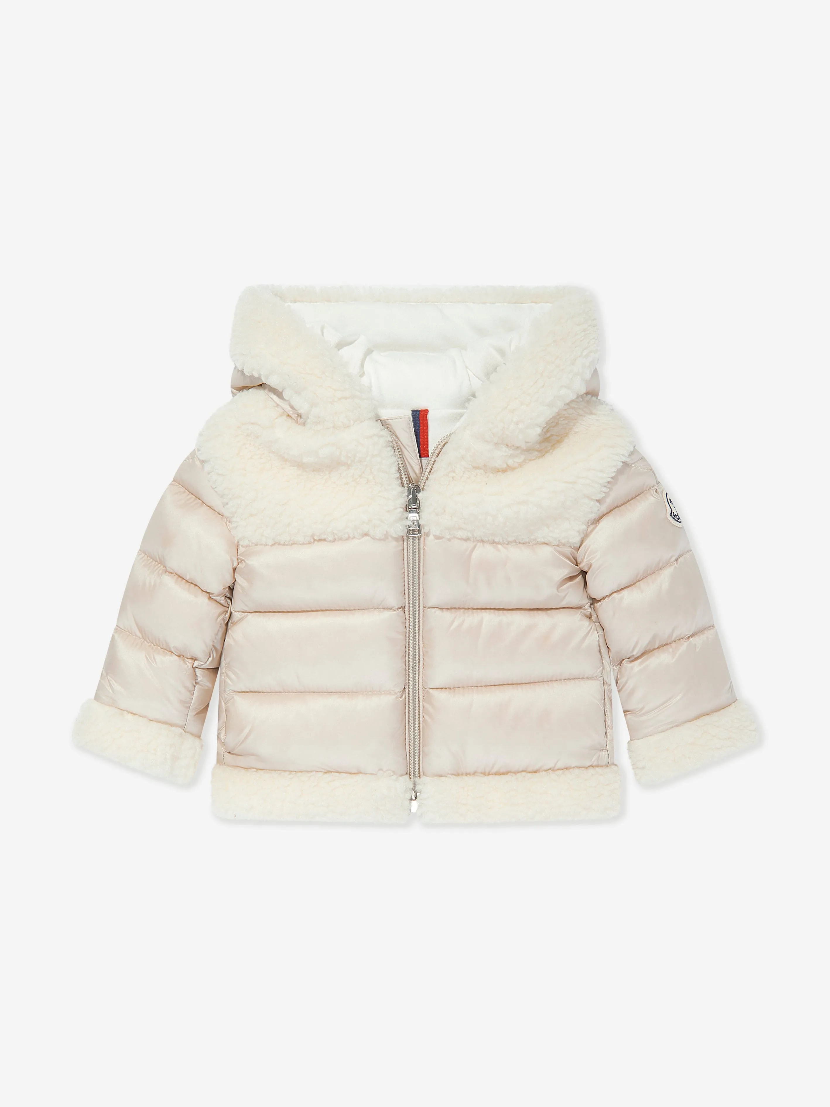 Moncler Enfant Baby Daunengefütterte Dofi-Jacke in Elfenbein