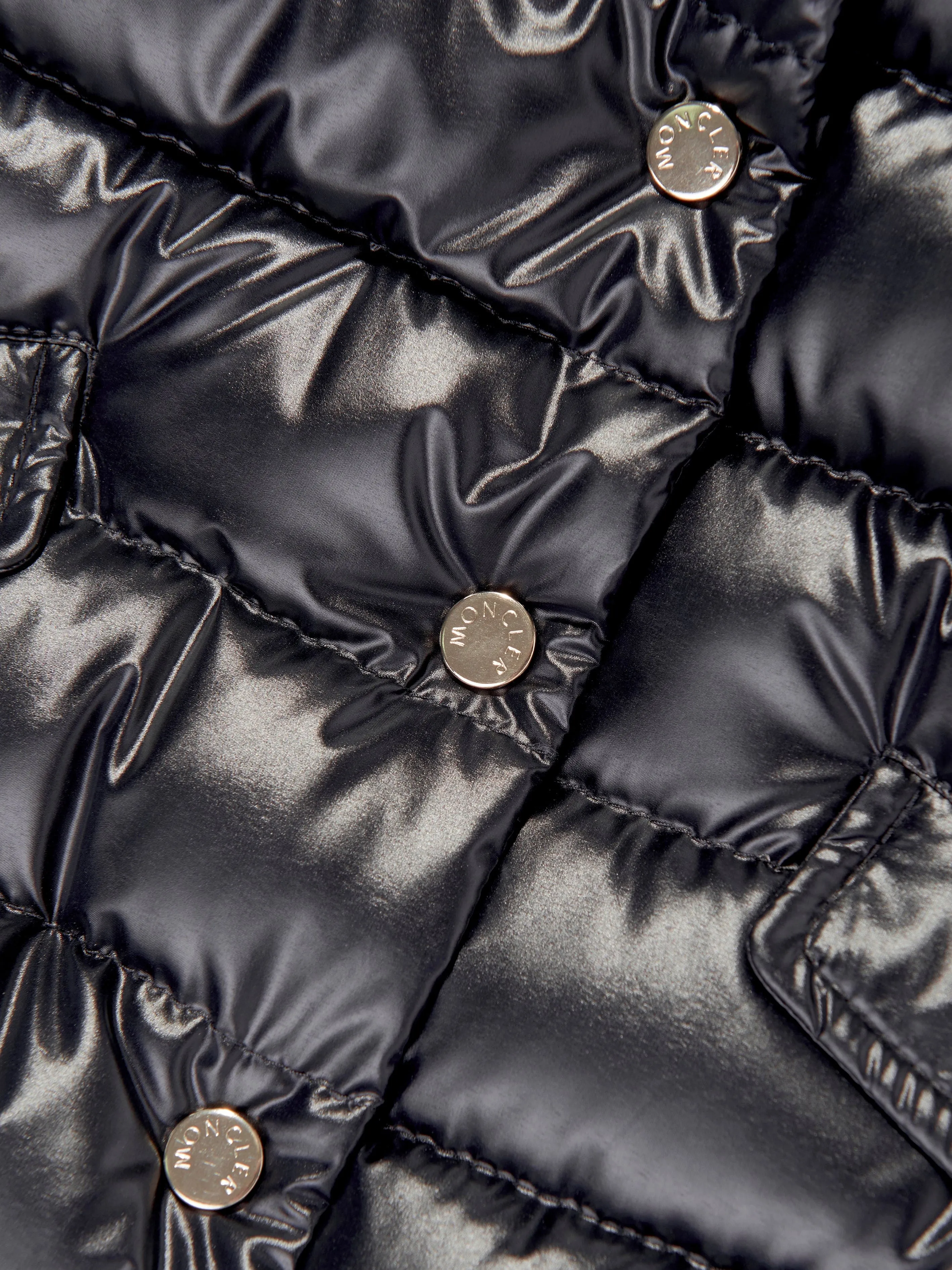 Moncler Enfant Baby Mädchen Daunengefütterter Ibida Langer Mantel in Marine