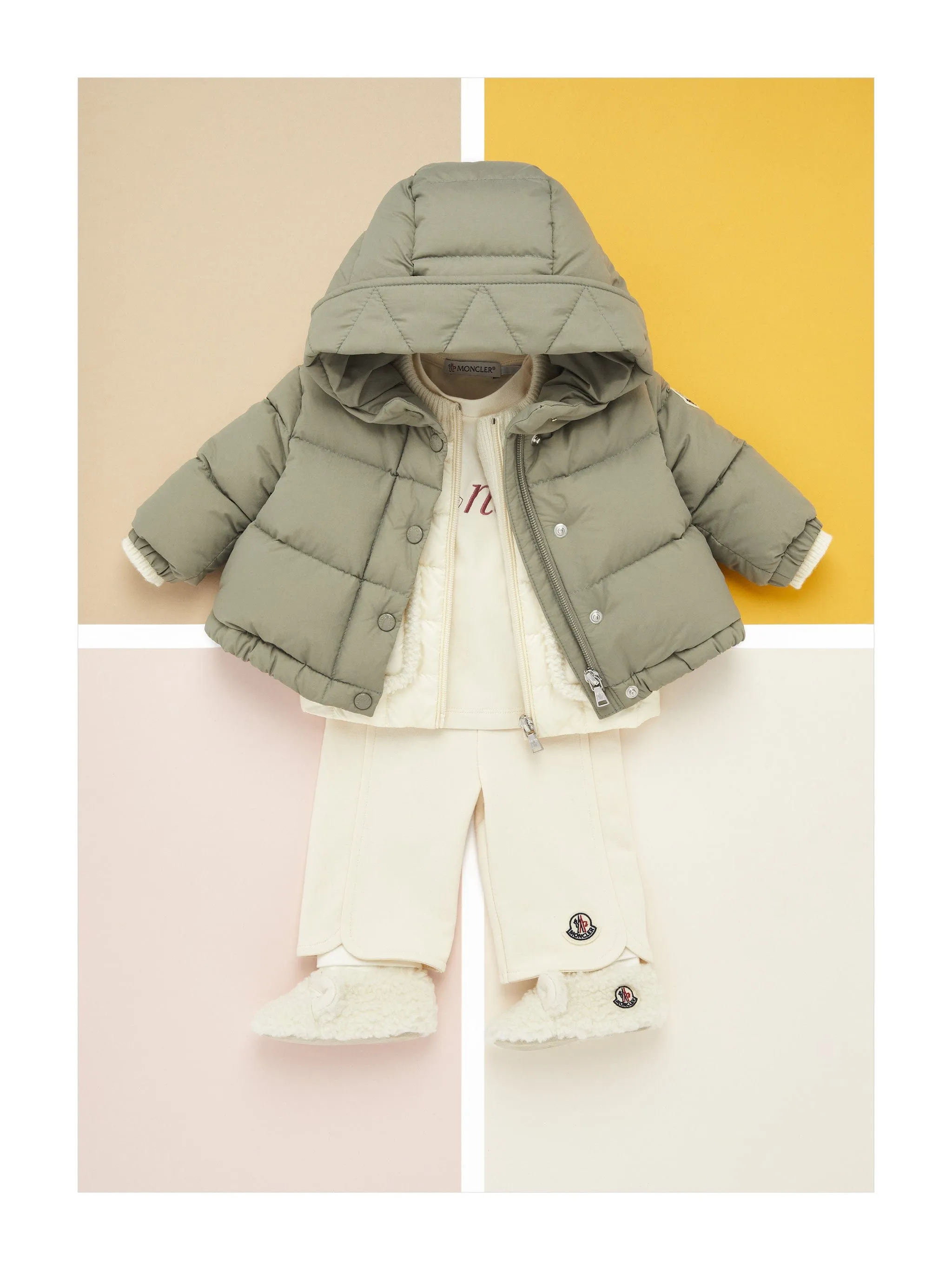 Moncler Enfant Baby Mädchen Daunengefütterte Laurie Jacke in Grün
