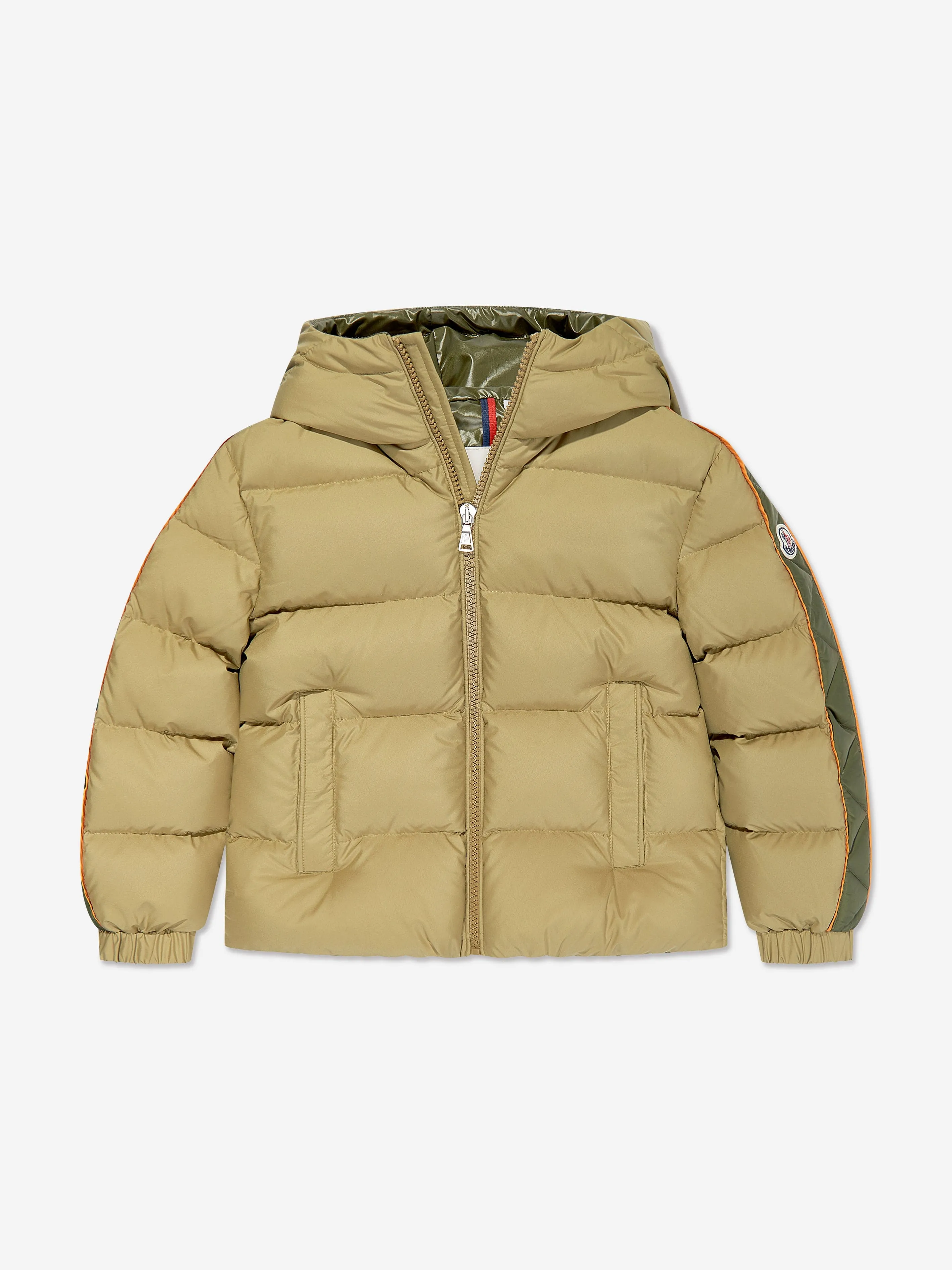 Moncler Enfant Jungen Daunengefütterte Benton Jacke in Grün