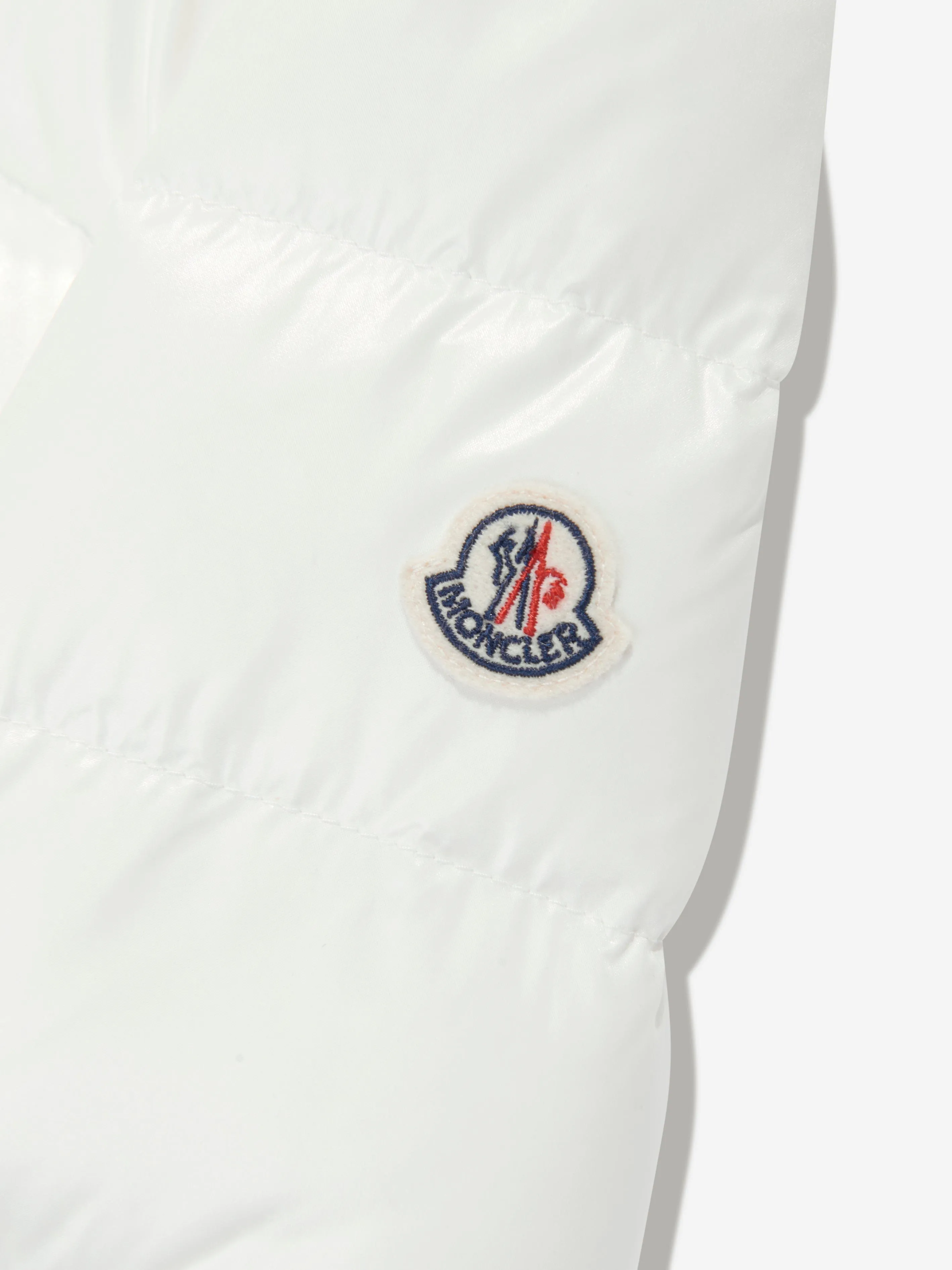 Moncler Enfant Jungen Daunengefütterte Neue Aubert Jacke in Weiß