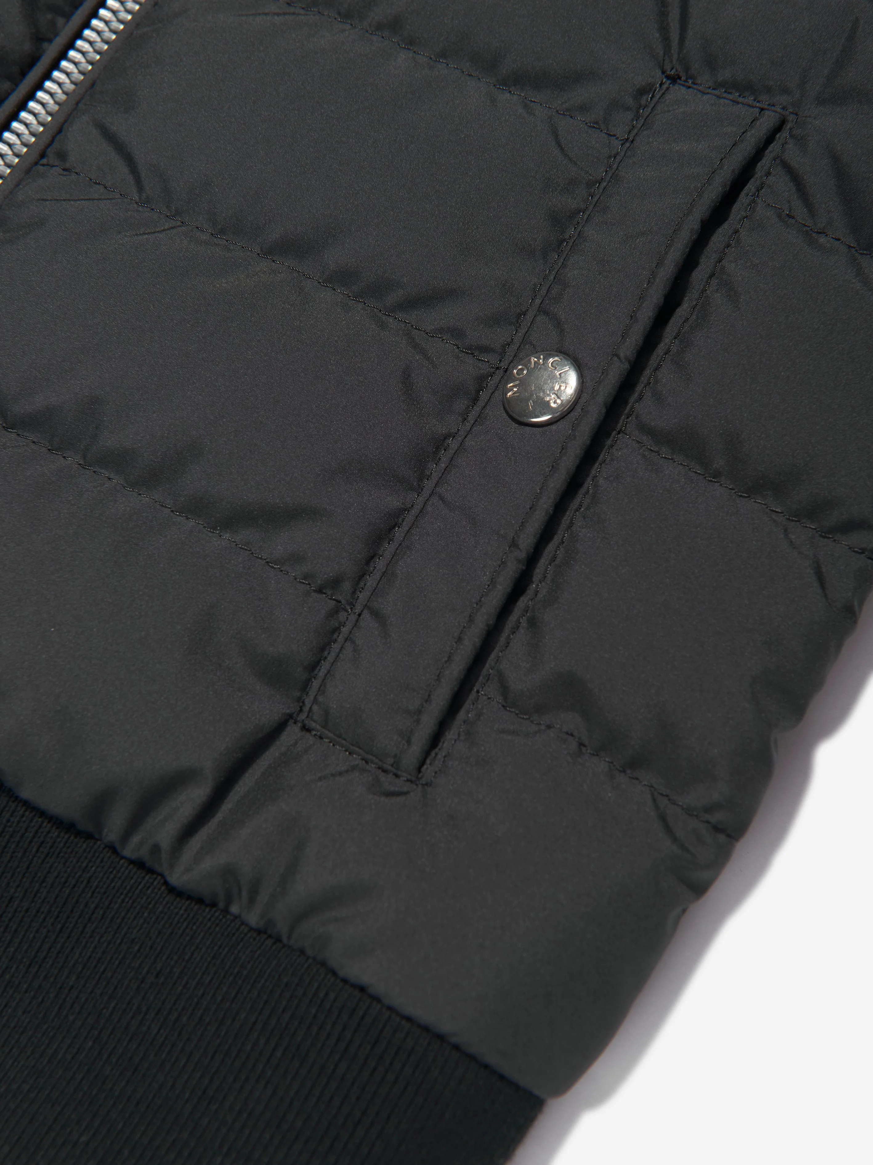 Moncler Enfant Jungen Daunengefütterte Olu Weste in Schwarz