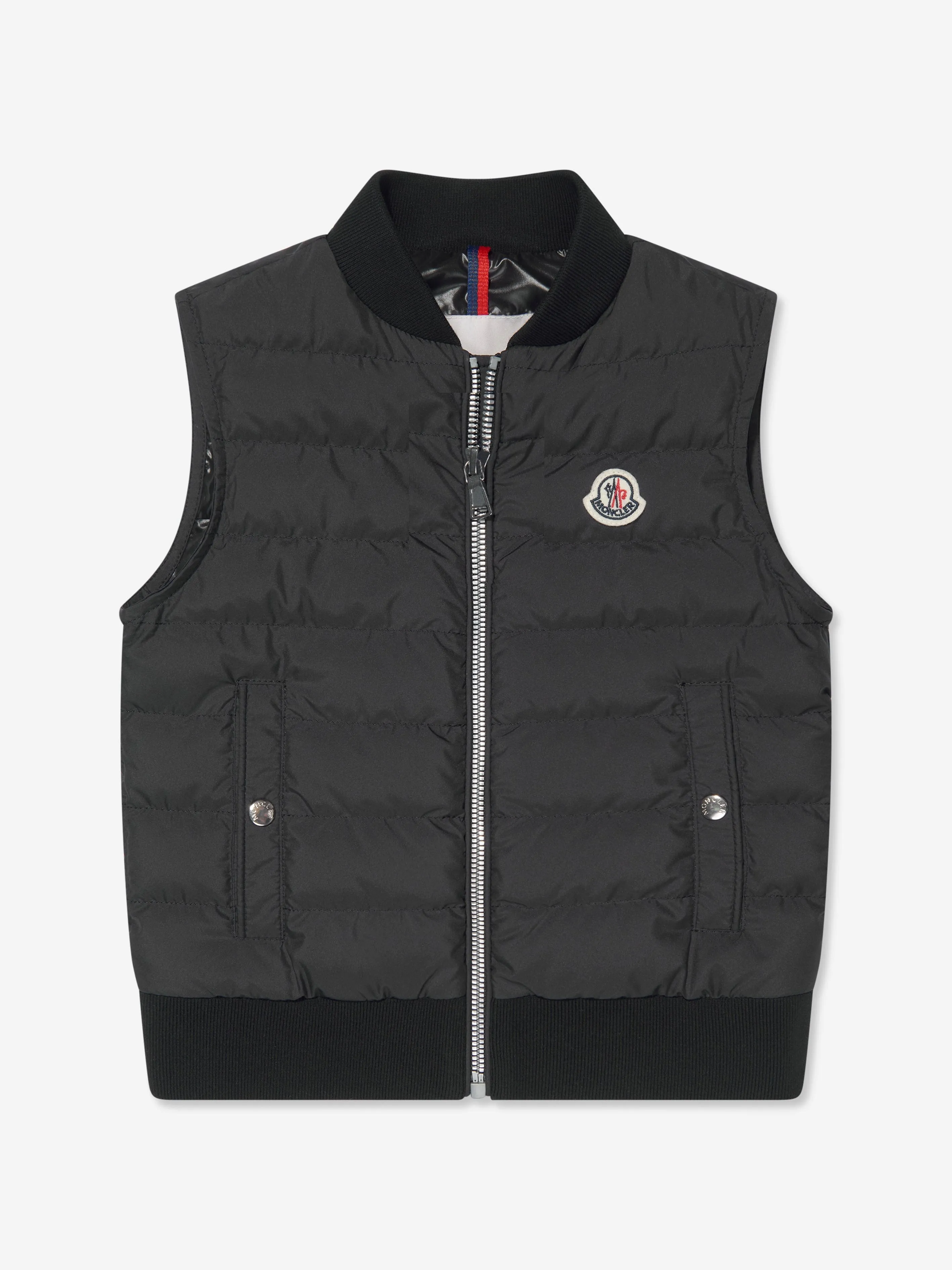 Moncler Enfant Jungen Daunengefütterte Olu Weste in Schwarz