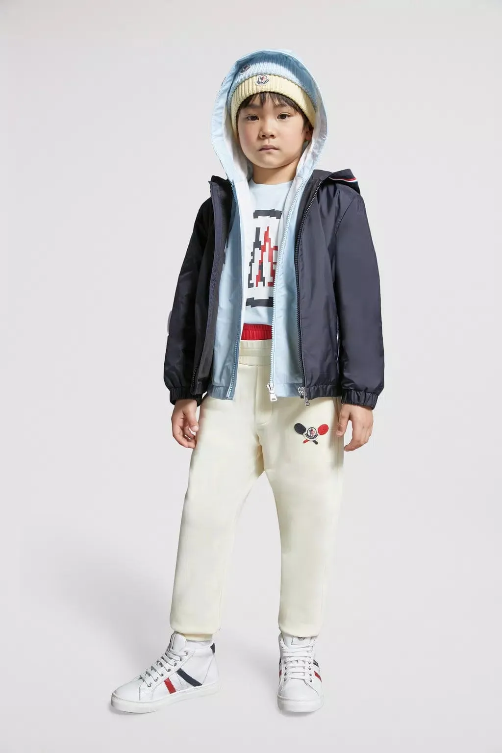 Moncler Enfant Jungen Granduc Reißverschlussjacke in Marineblau