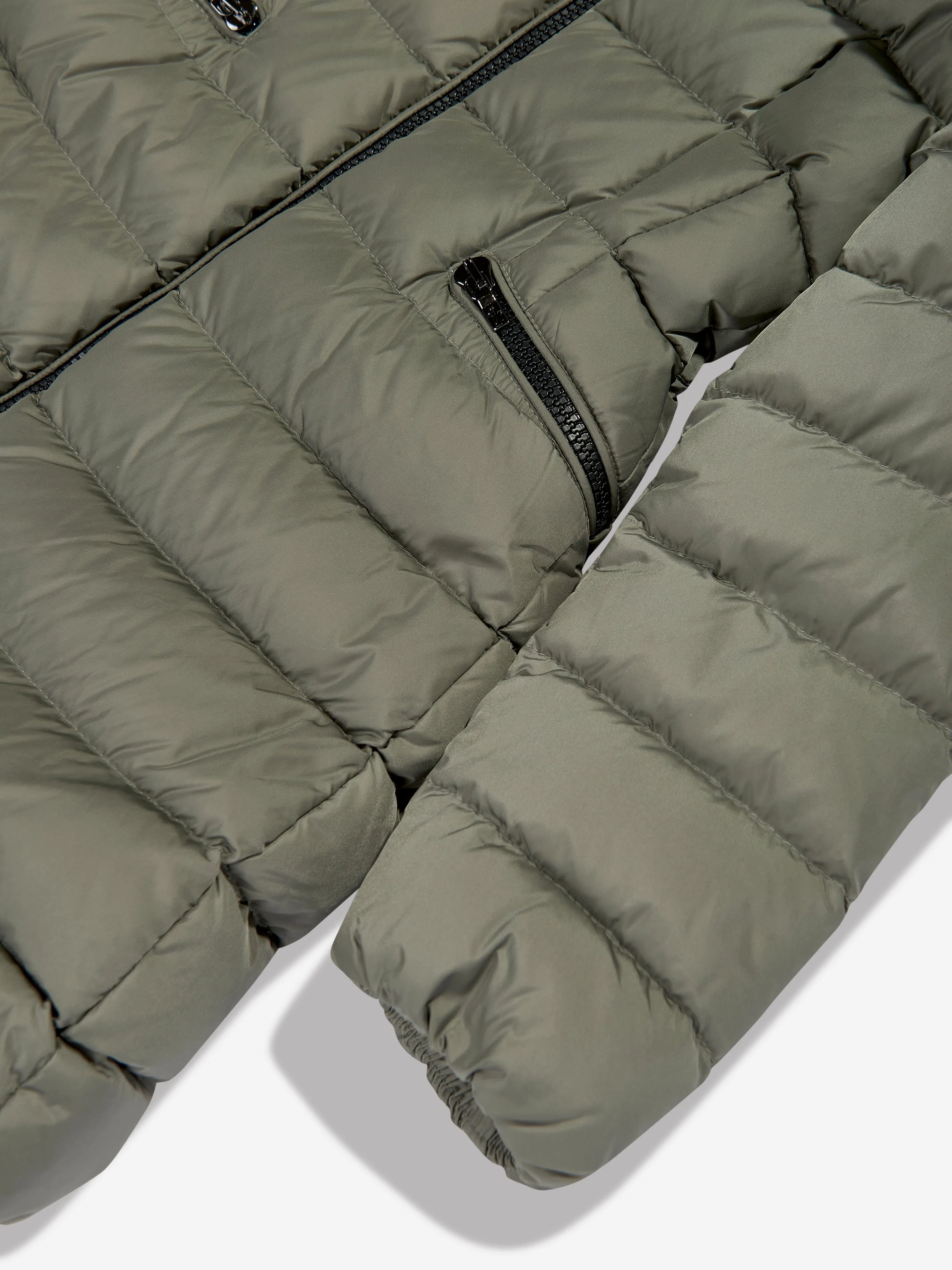 Moncler Enfant Mädchen Daunengefütterter Charpal Langer Mantel in Grün