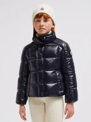 Moncler Enfant Mädchen Daunengefütterte Selat Jacke in Marine