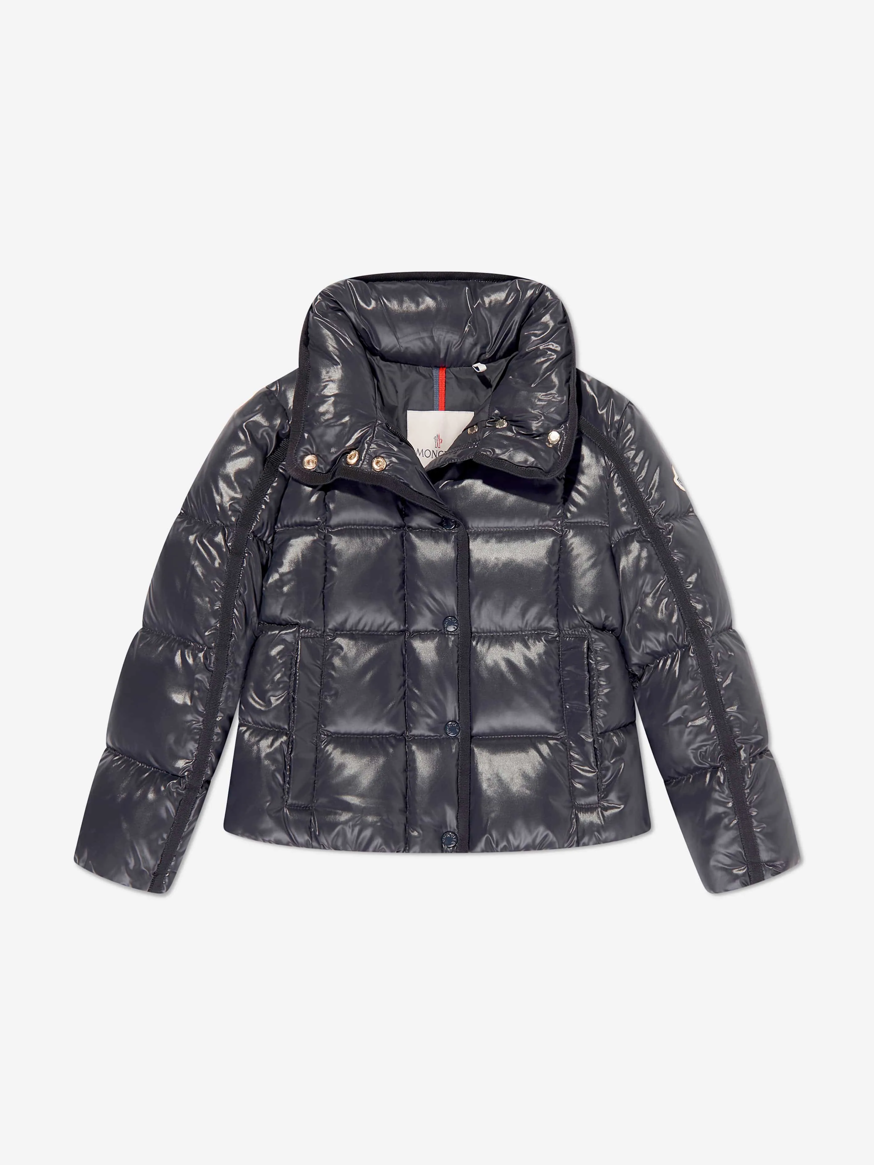 Moncler Enfant Mädchen Daunengefütterte Selat Jacke in Marine
