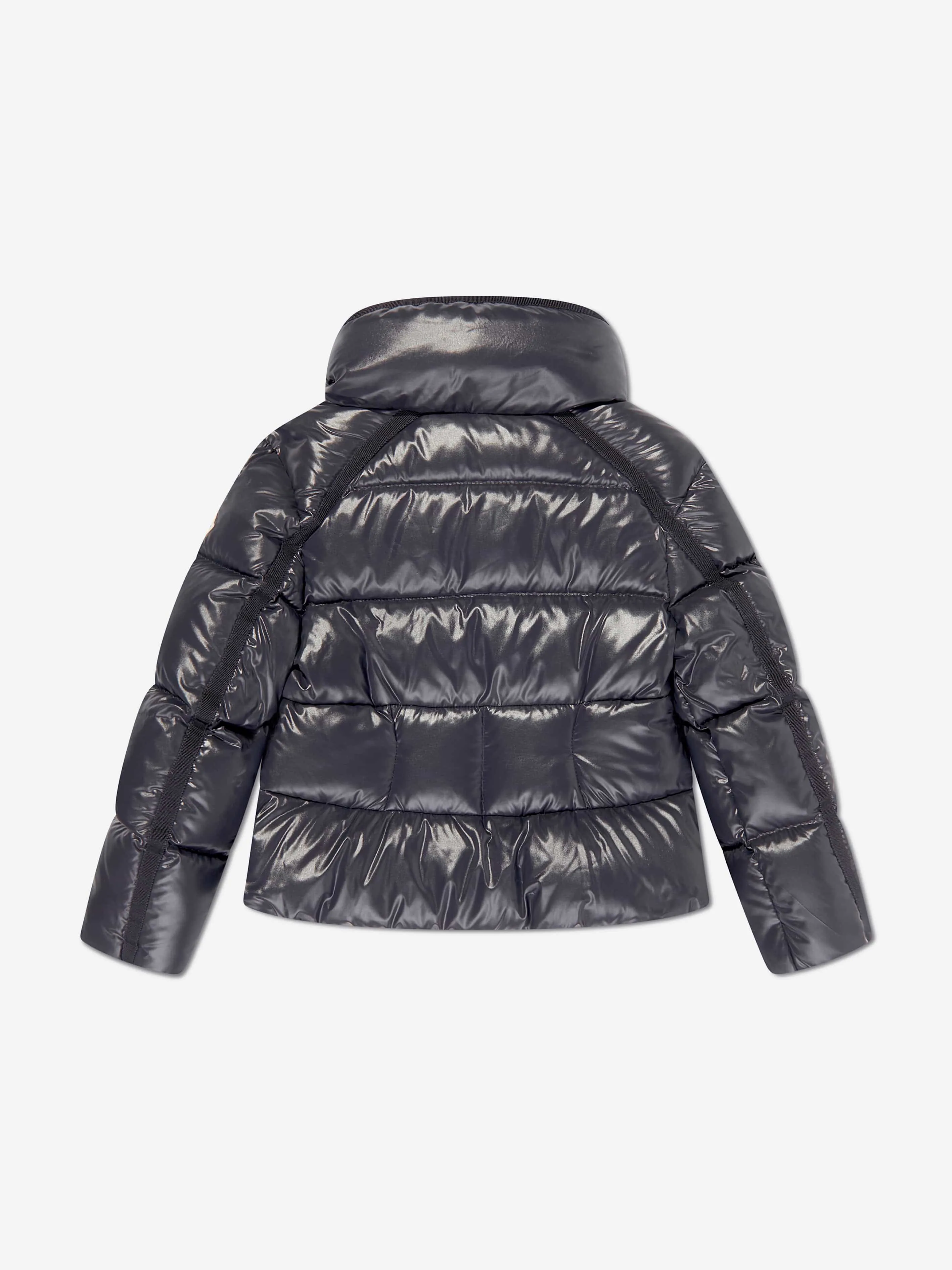 Moncler Enfant Mädchen Daunengefütterte Selat Jacke in Marine