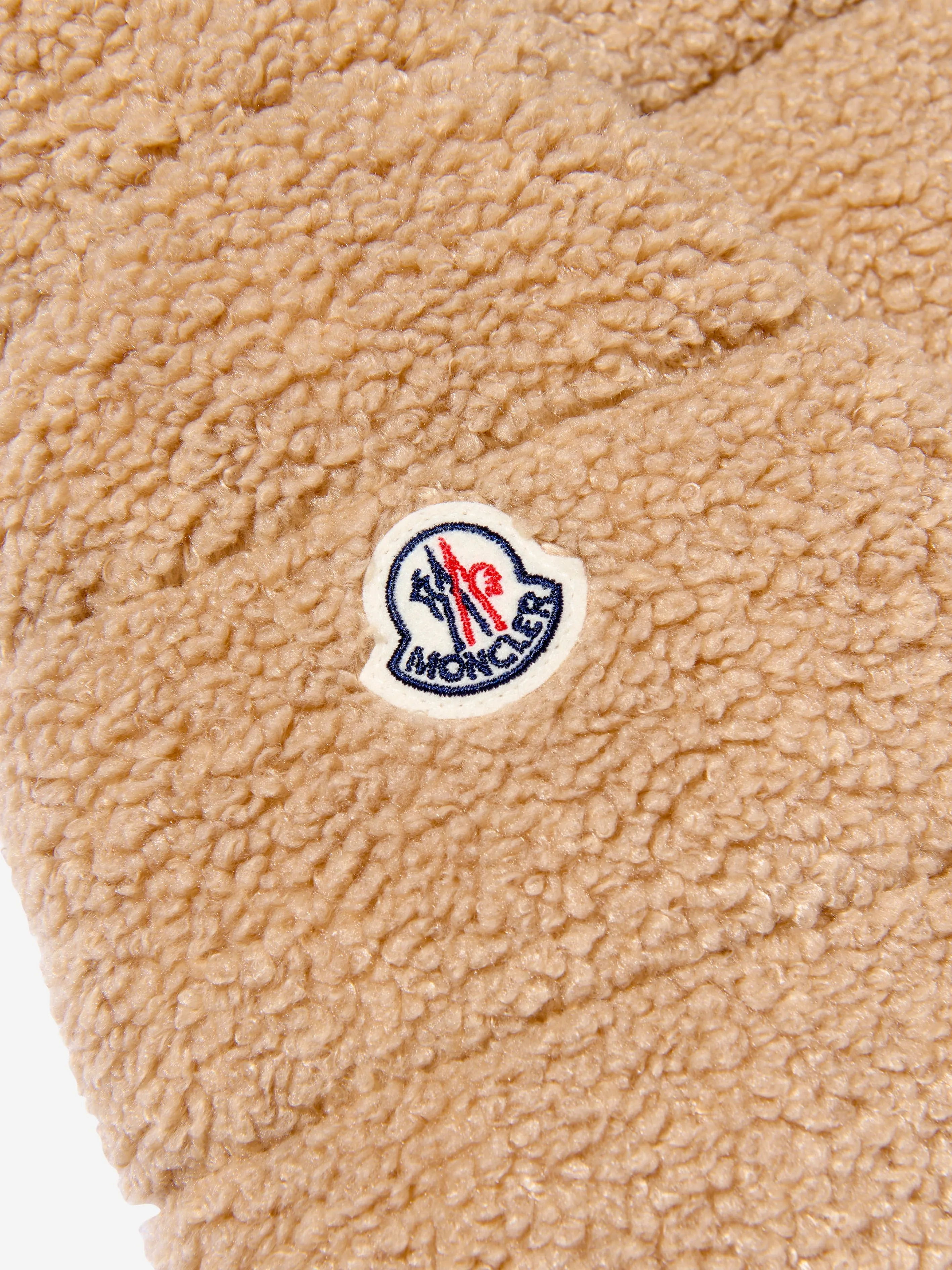 Moncler Enfant Mädchen Daunen Teddy-Fleece Audrieu Jacke in Beige