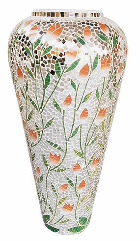 MOST 12 Terracotta Mosaic W/Roses,unique decorative planter