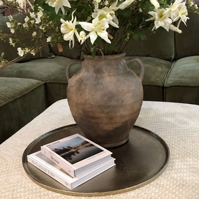 Mottled Effect Rustic Ceramic Vase 33cm,hand-painted ceramic vase