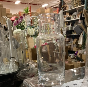 narrow top 7H Cylinder Vase,aesthetic flower vase