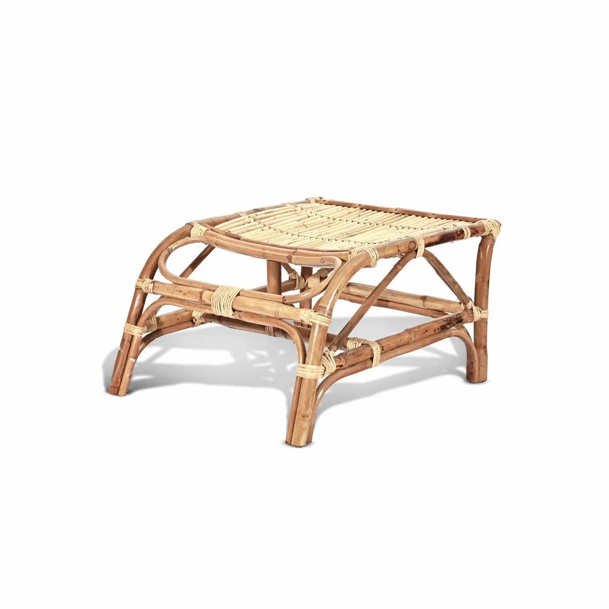 Natural Rattan Riviera Chair with Ottoman