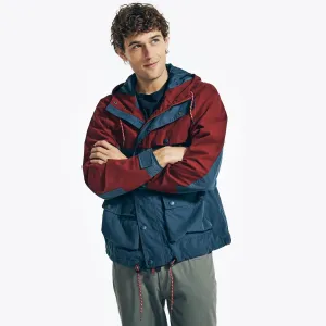 Nautica Herren wasserabweisende Segeljacke nachhaltig gefertigt in Melonberry Nautica