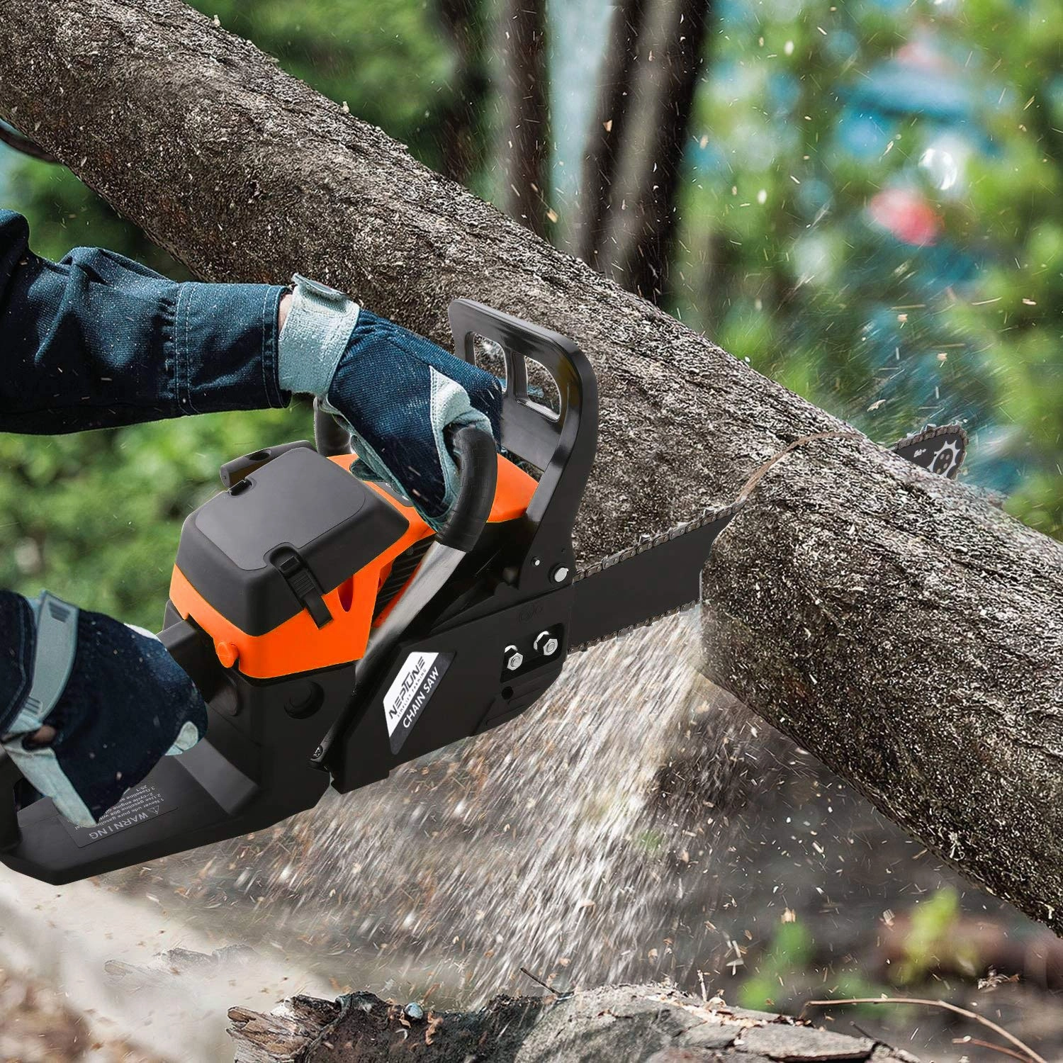 Neptune 2 Stroke Petrol Engine 58CC Chain Saw With 22Inch Cutter Bar CS-58
